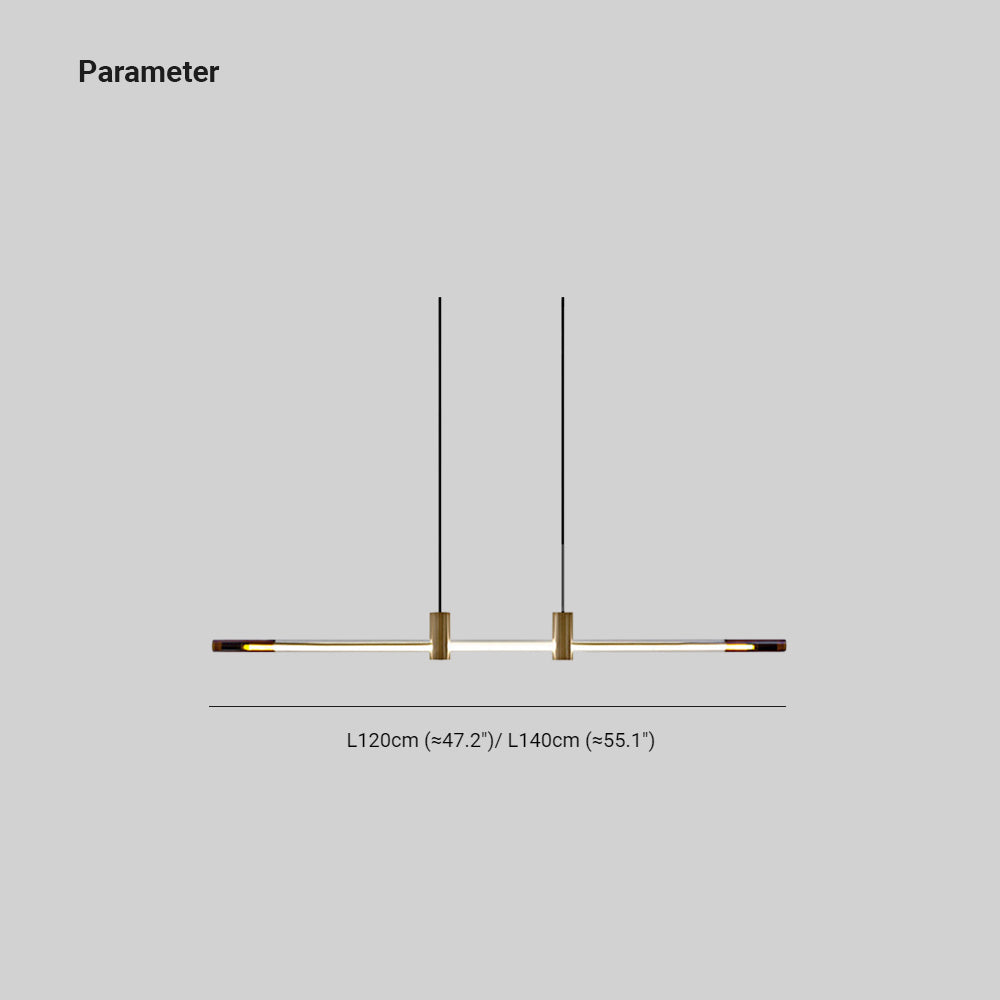 Edge Minimalista LED Lampade a Sospensione Metallo/Vetro Lineare Sara da Pranzo/Bar